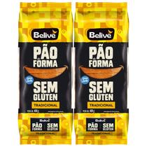 Kit c/ 2und Pão de Forma BELIVE Tradicional Sem Glúten 400g Kit c/ 2und Pão de Forma BELIVE Tradicional Sem Glúten 400g