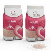 Kit c/ 2und Sal Rosa Himalaia Fino Q-VITA Pacote 1Kg Kit c/ 2und Sal Rosa Himalaia Fino Q-VITA Pacote 1Kg