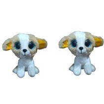 Kit C/2x Brinquedo de Pelúcia Cachorro Bege/Branco - Ty Rara Kit C/2x Brinquedo de Pelúcia Cachorro Bege/Branco - Ty Rara