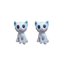 Kit C/2x Brinquedo de Pelúcia Gato Rosa - Ty Rara
