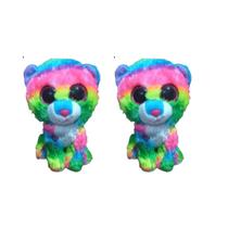 Kit C/2x Brinquedo de Pelúcia Urso Arco-íris - Ty Rara