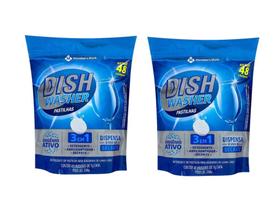 Kit C/2x Sabão Para Lava Louça Ação 3 Em 1 Com Secante 48 TABLETES CADA SACO.. - members mark Kit C/2x Sabão Para Lava Louça Ação 3 Em 1 Com Secante 48 TABLETES CADA SACO.. - members mark