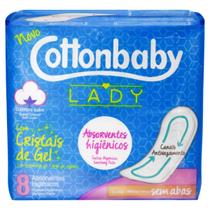 Kit c/ 3 Absorvente sem Abas Suave Cottonbaby Lady Pacote