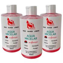 Kit c/ 3 Água Micelar Melancia Isa Beauty 300ml