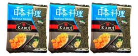 Kit C/3 Alga Marinha Nori 10 Folhas 26g Karui