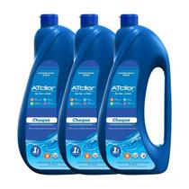 Kit C/ 3 Algicida De Choque Trata Água Verde De Piscina Atcllor 1 L Kit C/ 3 Algicida De Choque Trata Água Verde De Piscina Atcllor 1 L