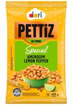 Kit c/ 3 Amendoim Pettiz Ao Forno Lemon Pepper 320g