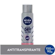 Kit c/ 3 Antitranspirante aerossol Nivea Men Silver Protect