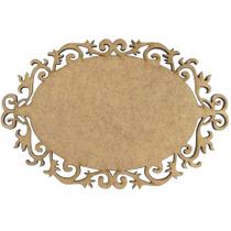 Kit C/3 Apliques Moldura em MDF Oval Ornamental Tam:15x10cm COD:KITAPLQ080