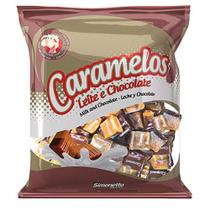 Kit c/ 3 Bala Caramelo Sabor Leite Com Chocolate Simonetto