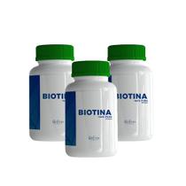 Kit C/ 3 Biotina 10mg Vitamina B7 30 Cápsulas Crescimento Fortalecimento Cabelo Unha Pele - ClinFarma