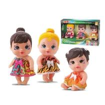 Kit c/ 3 Boneca Mini Guardians da Floresta Vinil 100% Atóxico 15 Cm, Bee Toys 0975, +3 Anos - 148195