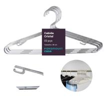 Kit C/ 3 Cabide De Acrilico Transparente C/ Gancho Organizador P/ Roupas Paramount