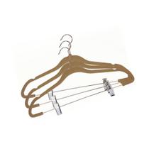 Kit C/3 Cabide Veludo Vizapi Adulto Velvet 44X24Cm Presilha Tailleur Bege Kit C/3 Cabide Veludo Vizapi Adulto Velvet 44X24Cm Presilha Tailleur Bege