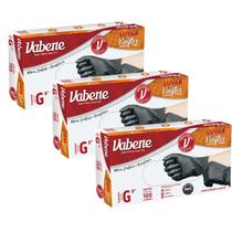 Kit c/ 3 caixas de luvas viniflex, tam: g / cor: preta 3x100