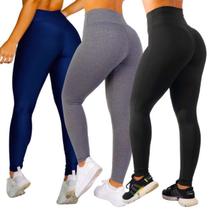 Kit c/3 Calça Fitness Legging Leg Corrida Treino Casual NEUTRA 132 Kit c/3 Calça Fitness Legging Leg Corrida Treino Casual NEUTRA 132