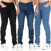 kit C/3 Calça Jeans Masculina Skynni Com Elastano Premium - memorize jeans