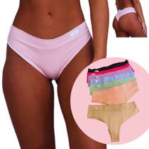 Kit C/3 Calcinha Fio Tanga Sem Costura Microfibra Não Marca
