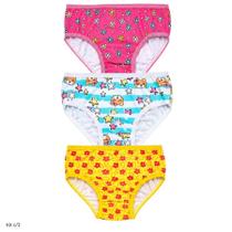 Kit c/3 Calcinha Infantil Cotton Estampada Geofan