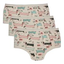 Kit c/3 Calcinha Infantil Cotton Estampada Geofan Kit c/3 Calcinha Infantil Cotton Estampada Geofan