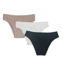 Kit c/ 3 calcinhas biquini sem costura Trifil microfibra Ref. C04404