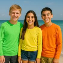 KIT c/ 3 Camisetas Térmica Proteção UV Original Manga Longa Solar Infantil PLT 1019