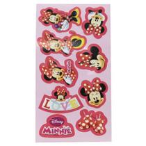 Kit c/ 3 Cartela Adesivos Minnie 3, Formatos Sortidos, Ma ADE-MIN-3, +3 anos - 148159