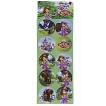 Kit c/ 3 Cartela Adesivos Sofia 2 Redondo Grande, Ma ADE-SFO-2, +3 anos - 148161