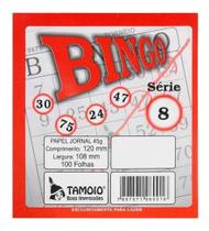 Kit c/ 3 Cartela De Bingo Tamoio Jornal 100 Folhas