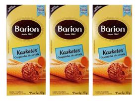 Kit C/3 Casquinha Para Sorvete Barion Kasketes 75g
