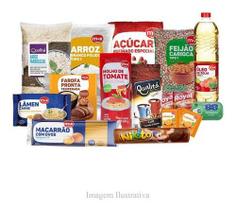 Kit C/ 3 Cesta Básica Completa Alimentos Essenciais 16 Itens - Higipack