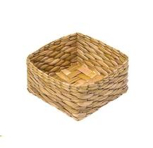 Kit C/ 3 Cestos Pt Guardanapos palha natural de taboa 14x14x07 Kit C/ 3 Cestos Pt Guardanapos palha natural de taboa 14x14x07