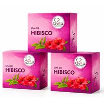 kit c/ 3 Chá de Hibisco QVITA 10 Sachês 15g kit c/ 3 Chá de Hibisco QVITA 10 Sachês 15g