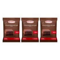 Kit C/3 Chocolate Em Pó Solúvel 50% Cacau 1,01kg - Mavalério