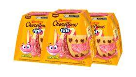 Kit c/ 3 Chocottone Bauducco Fini Dentaduras Morango 450g