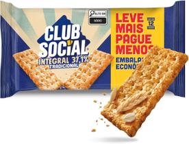 Kit c/ 3 Club Social Biscoito Salgado Integral Embalagem