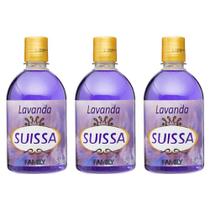 KIT C/ 3 Colonia LAVANDA Suissa 500Ml FAMILIA