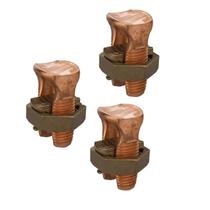 Kit C/3 Conector Parafuso Cabos Fios Split Bolt Cobre 10mm/16mm/25mm/35mm/50mm/70mm - JNG/Intelli/Magnet