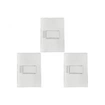 Kit C/3 - Conjunto Ilumi Vivaz Branco Com Placa 1 Simples... Kit C/3 - Conjunto Ilumi Vivaz Branco Com Placa 1 Simples...