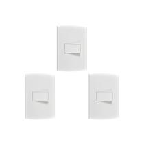 Kit C/3 - Conjunto Peesa Alfa 1502A 1 Interruptor Simples...