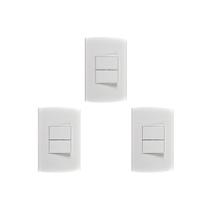 Kit C/3 - Conjunto Peesa Alfa 1505A 2 interruptores Simpl...