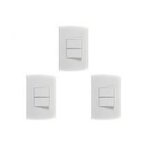 Kit C/3 - Conjunto Peesa Alfa 1505A 2 interruptores Simpl...