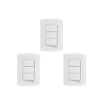 Kit C/3 - Conjunto Peesa Alfa 1507A 3 interruptores Simpl... Kit C/3 - Conjunto Peesa Alfa 1507A 3 interruptores Simpl...