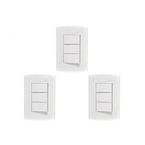 Kit C/3 - Conjunto Peesa Alfa 1507A 3 interruptores Simpl... Kit C/3 - Conjunto Peesa Alfa 1507A 3 interruptores Simpl...