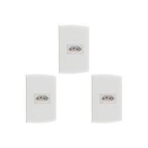 Kit C/3 - Conjunto Peesa Alfa 1541 1Tomada 10A Branco Kit C/3 - Conjunto Peesa Alfa 1541 1Tomada 10A Branco