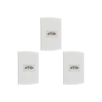 Kit C/3 - Conjunto Peesa Alfa 1541 1Tomada 10A Branco Kit C/3 - Conjunto Peesa Alfa 1541 1Tomada 10A Branco