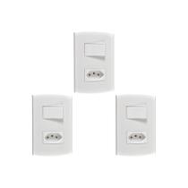 Kit C/3 - Conjunto Peesa Alfa 1543A 1 Interruptor Sim.Tomada .. Kit C/3 - Conjunto Peesa Alfa 1543A 1 Interruptor Sim.Tomada ..