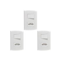 Kit C/3 - Conjunto Peesa Alfa 1543A 1 Interruptor Sim.Tomada . Kit C/3 - Conjunto Peesa Alfa 1543A 1 Interruptor Sim.Tomada .
