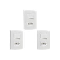 Kit C/3 - Conjunto Peesa Alfa 1543B 1 Interruptor Par.Tomada ..