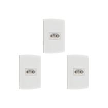 Kit C/3 - Conjunto Peesa Alfa 1545 1Tomada 20A Branco Kit C/3 - Conjunto Peesa Alfa 1545 1Tomada 20A Branco